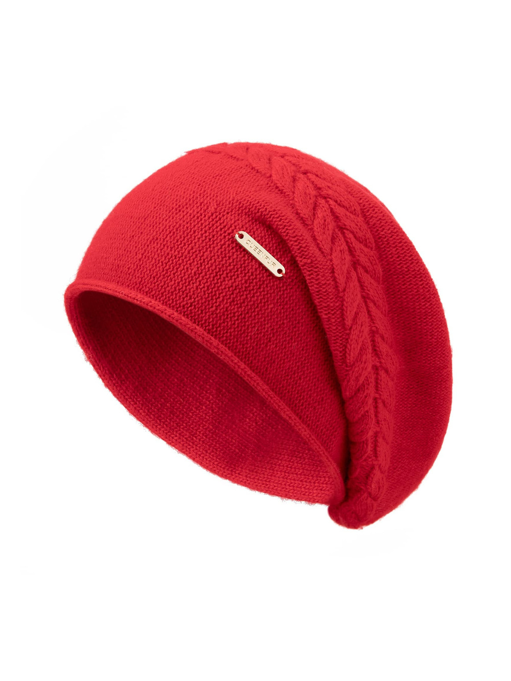 Knit Slouchy Beanie Hats for Women Cashmere Ski Cap Knitted Wool | Red | Size OS